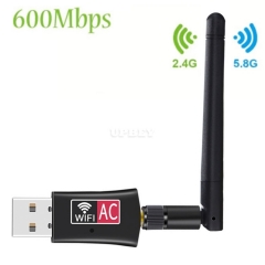WIFI USB Network Adapter 600M Wireless Dual Band 2.4 / 5.8G Antenna Wi-fi Dongle for Windows XP Vista Win 7 8 10 Mac Linux