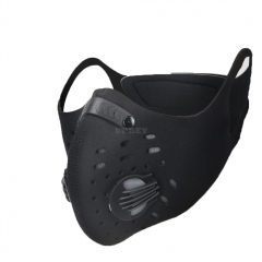 Unisex Activated Carbon Dust - proof Sports Healthy Mask Riding Sports Mask  black_One size