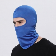 Outdoor Ski Motorcycle Cycling Balaclava Full Face Mask Neck Cover Ultra Thin  sapphire blue_adjustable
