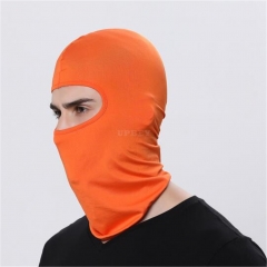 Outdoor Ski Motorcycle Cycling Balaclava Full Face Mask Neck Cover Ultra Thin orange_adjustable